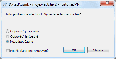 Dialogové okno vlastností uživatelských stavových typů