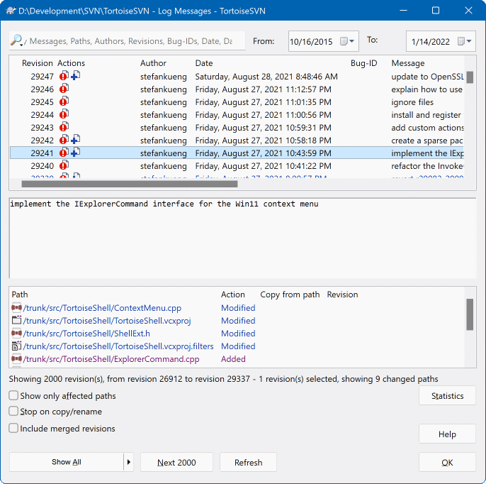 The Log Dialog