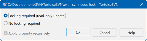 svn:needs-lock eigenschappen pagina