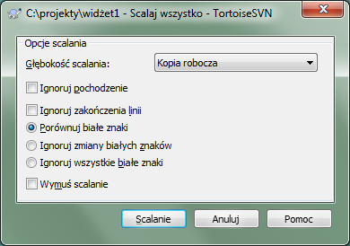 Okno dialogowe Scalaj-Wszystko