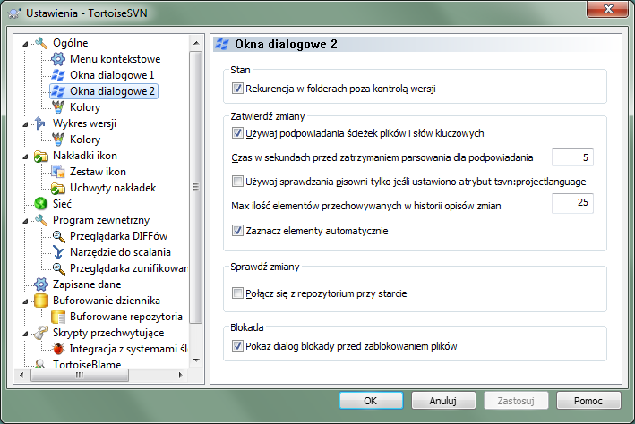 Okno dialogowe ustawień, strona Okna dialogowe 2