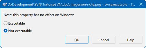 Página de propriedade svn:executable