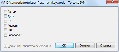 страница свойств svn:keywords